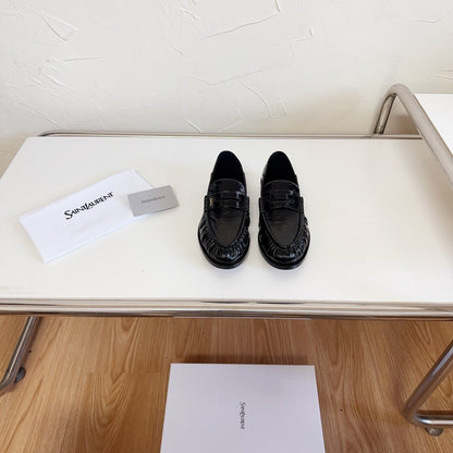 YSL Le Loafer Supple Black Smooth Leather