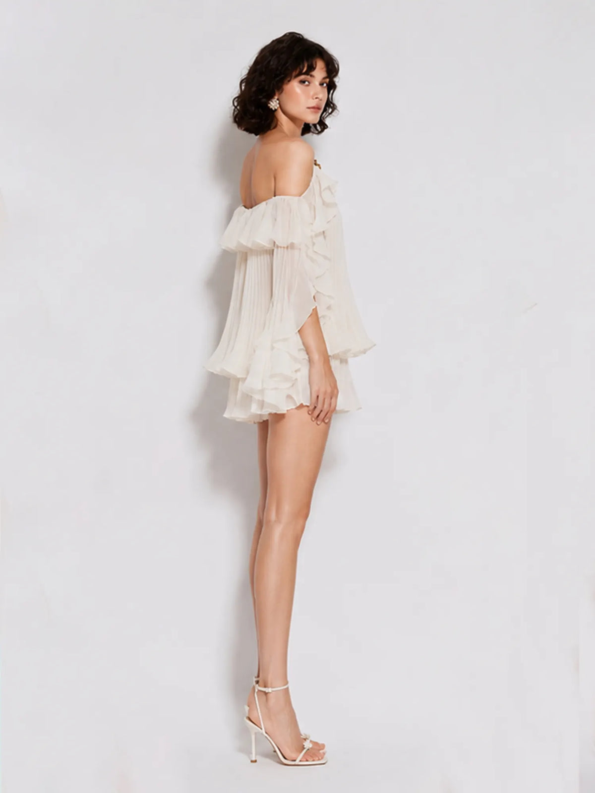 Olena Ruffled Pleated Mini Skirt Set