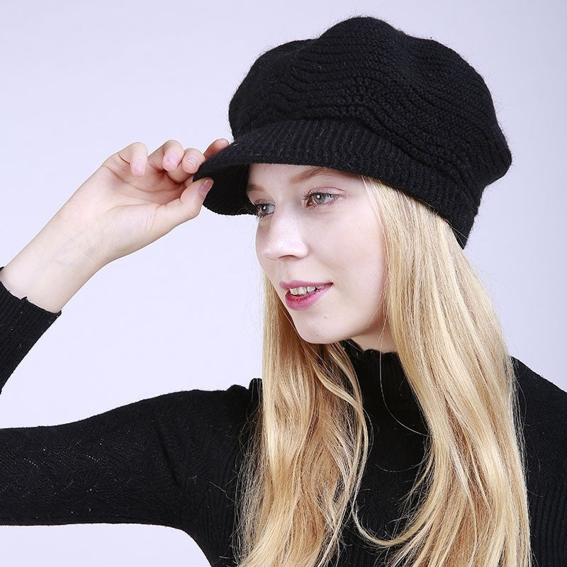 Knitted Thickened Duck Tongue Beret