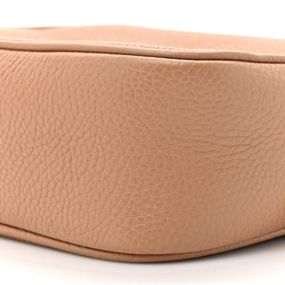Pebbled Calfskin Small Soho Disco Bag Camelia
