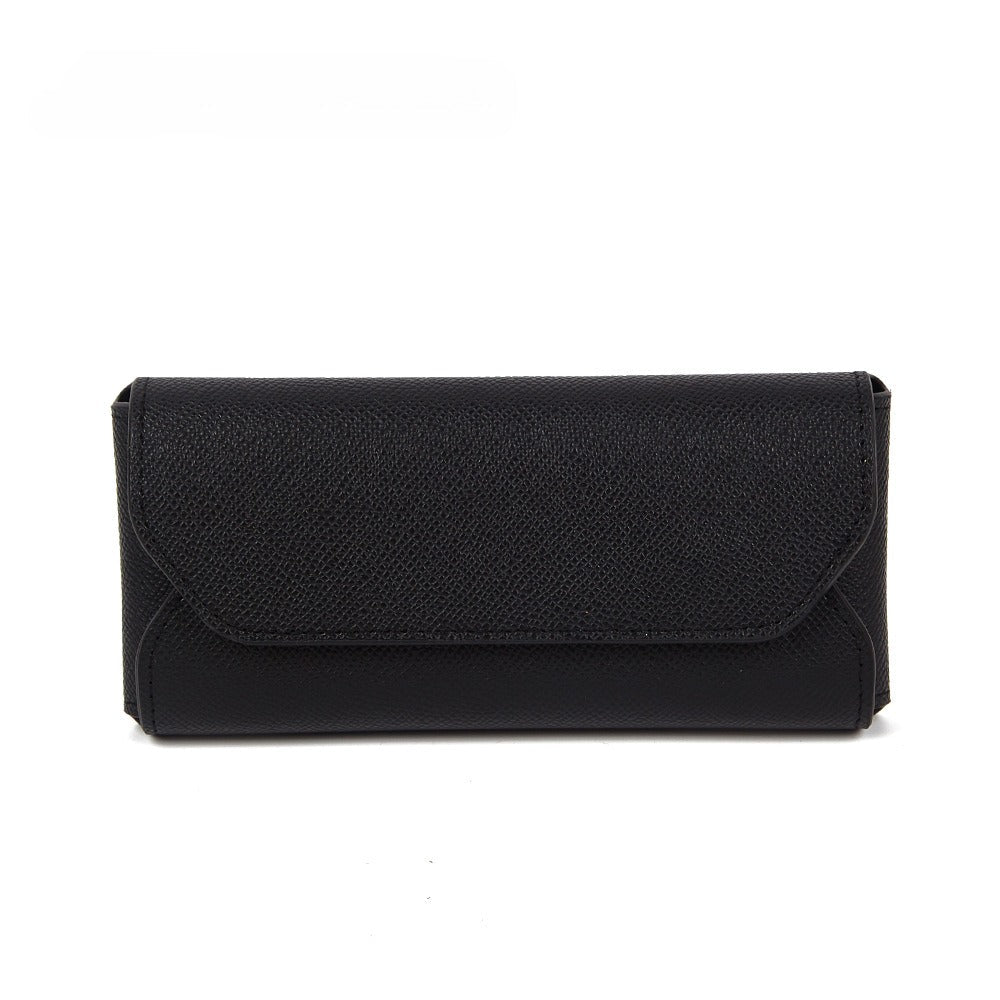Leather Solid Color Protective Eyeglasses Case