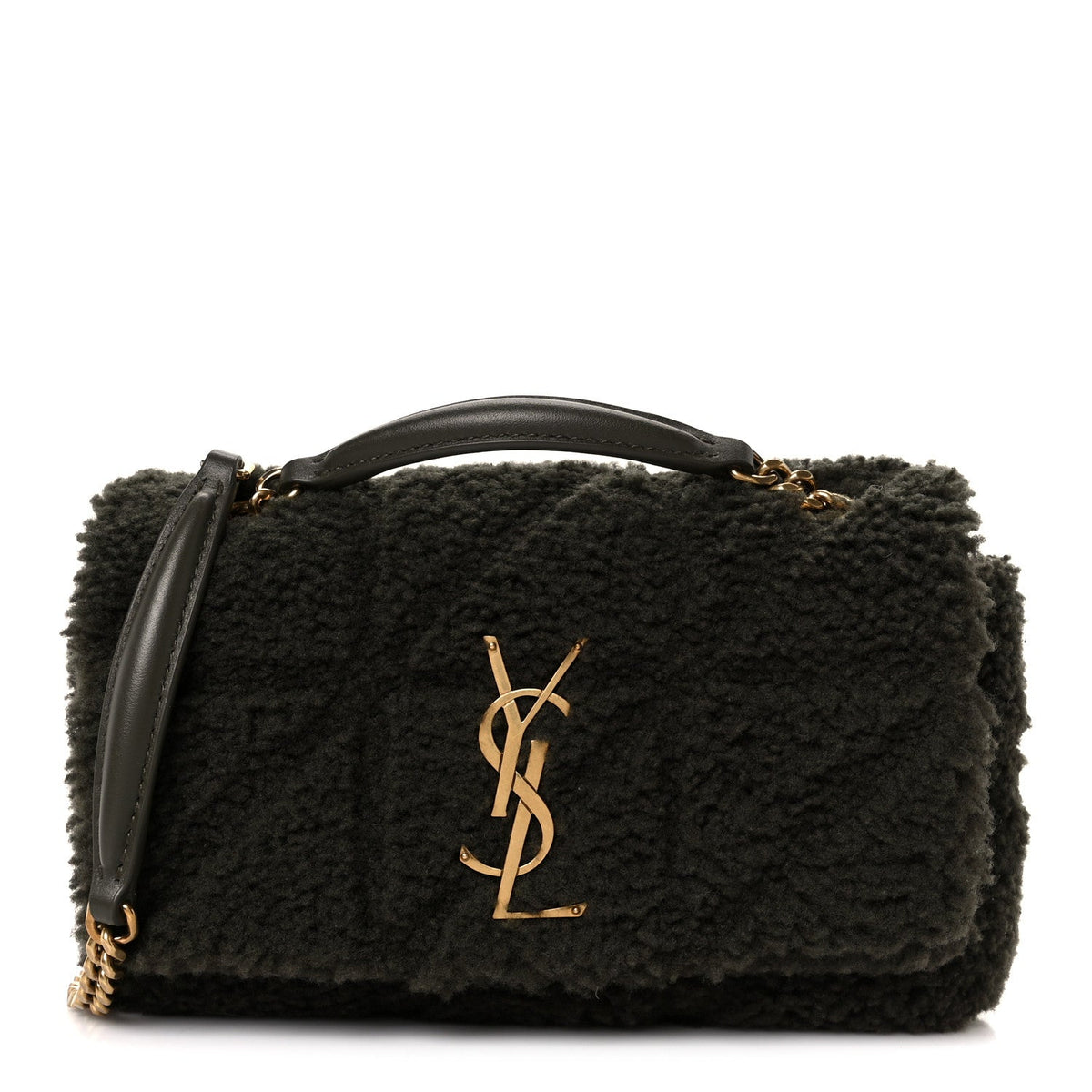 Shearling Monogram Small Jamie Grainy Moss