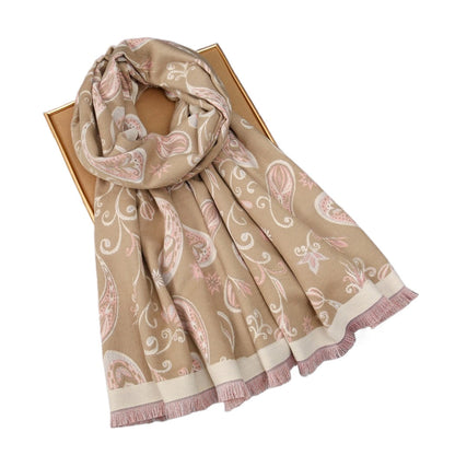 Sscarvii - Paisley Print Winter Shawl Scarf