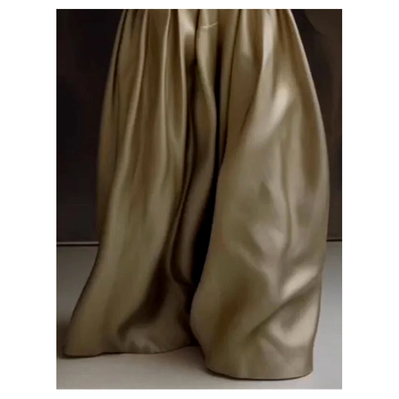 Loose Wide Leg Solid Color Casual Pants Bottoms Trousers