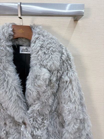 HERMES 25S LONG FUR COAT 233