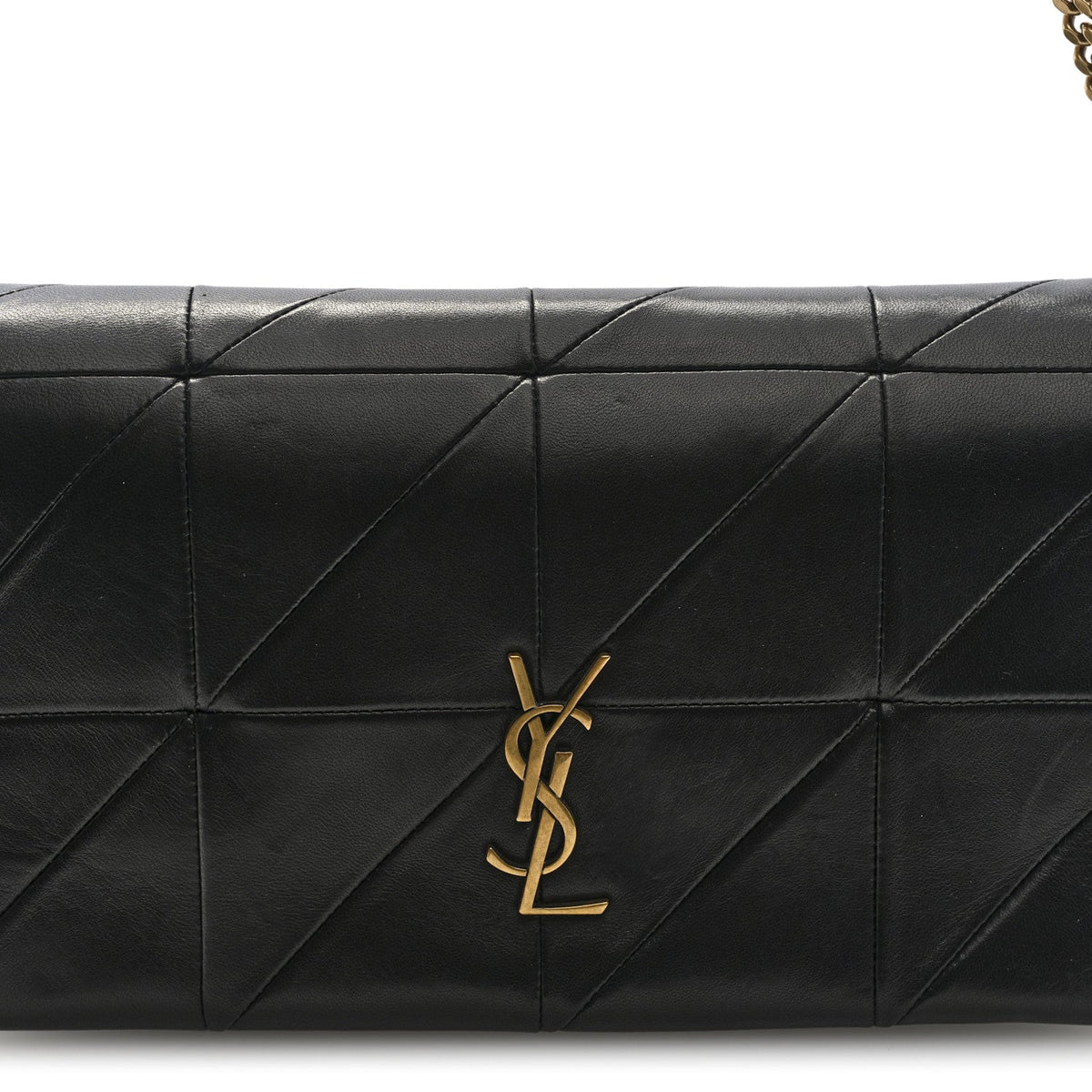 Lambskin Patchwork Monogram Medium Jamie Black