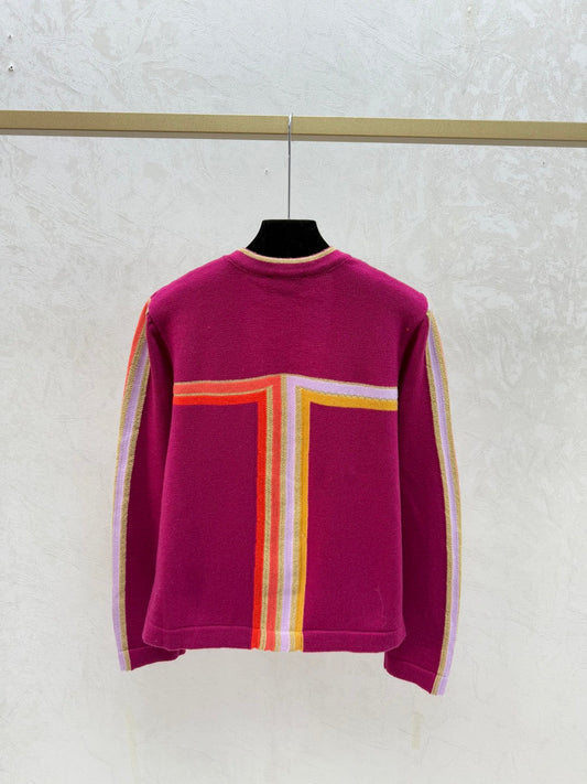 Chanel 2025 Cardigan Purple Wool 716294