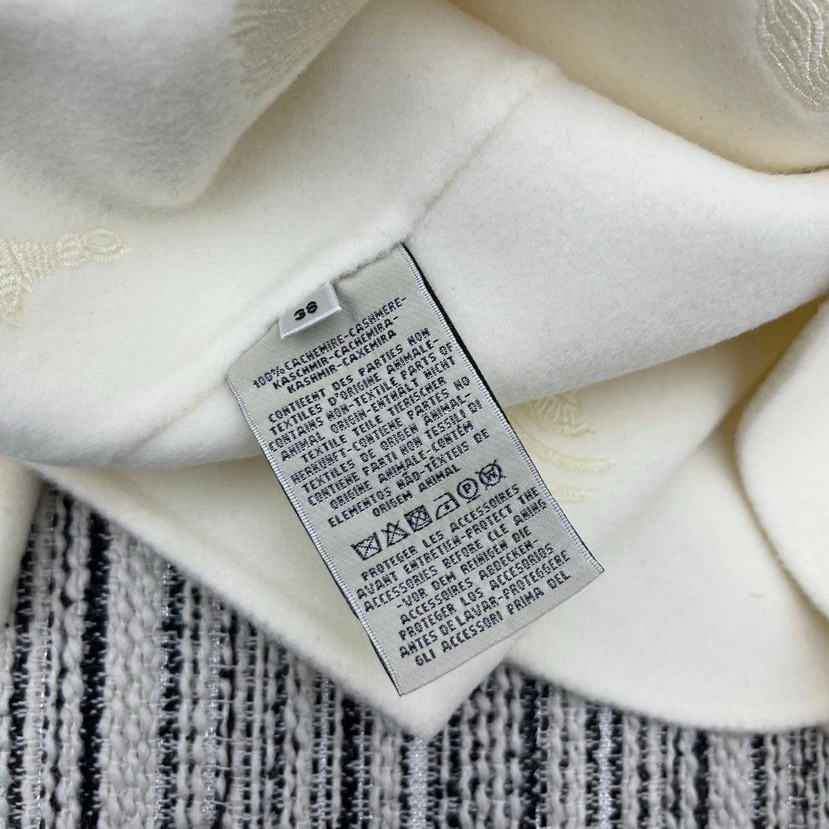 HM 25FW Hooded Double-faced White Cashmere Short Coat