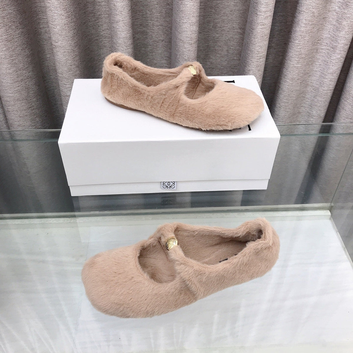 Loewe 2026 Ballet Flat Beịge in Wool 597431