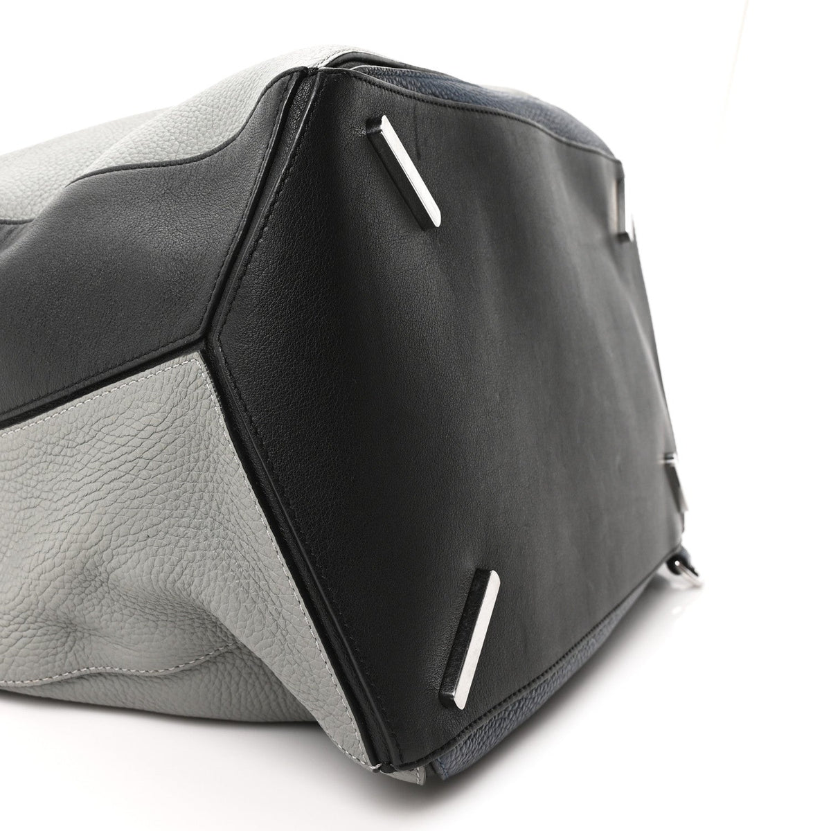 Calfskin Puzzle Bag XL Grey Blue