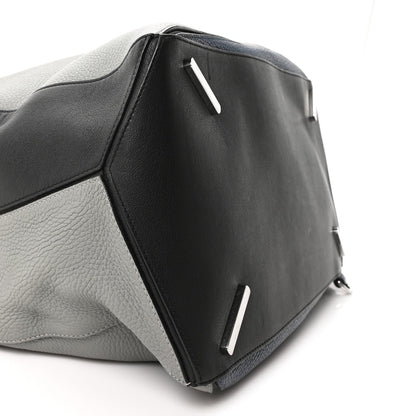 Calfskin Puzzle Bag XL Grey Blue