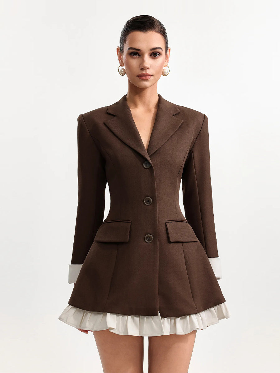 Sapphira Mini Dress In Brown