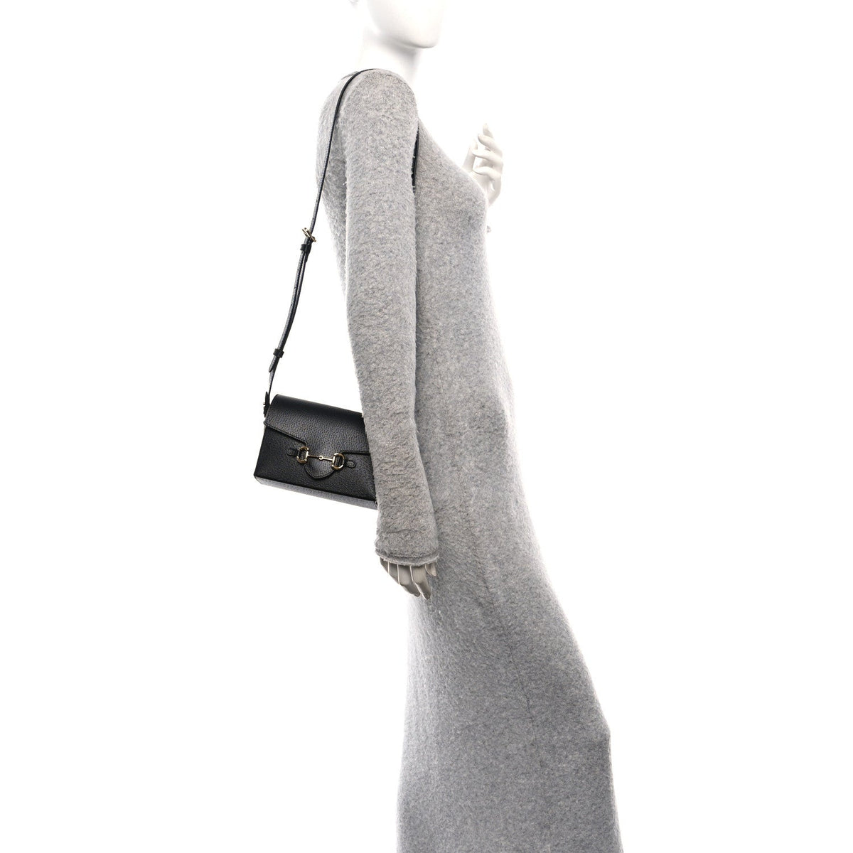 Calfskin Horsebit 1955 Shoulder Bag Black