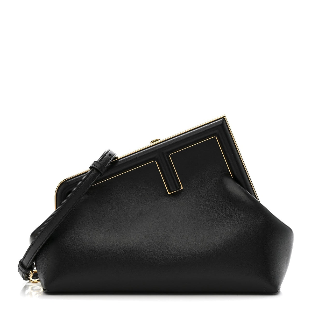 Shiny Nappa Small Fendi First Black