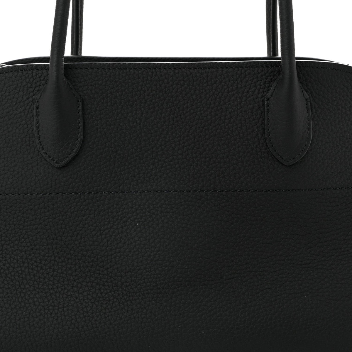 Matte Grained Calfskin Margaux Shoulder 12 Black