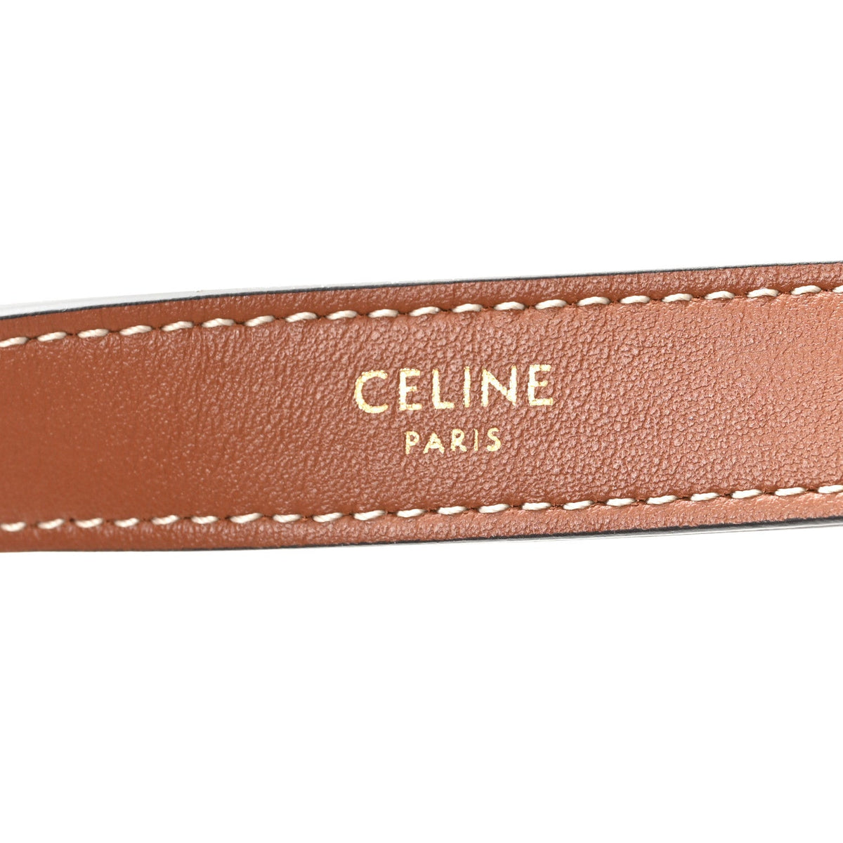 Smooth Calfskin Medium Strap Ava Triomphe Shoulder Bag Tan