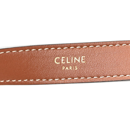 Smooth Calfskin Medium Strap Ava Triomphe Shoulder Bag Tan