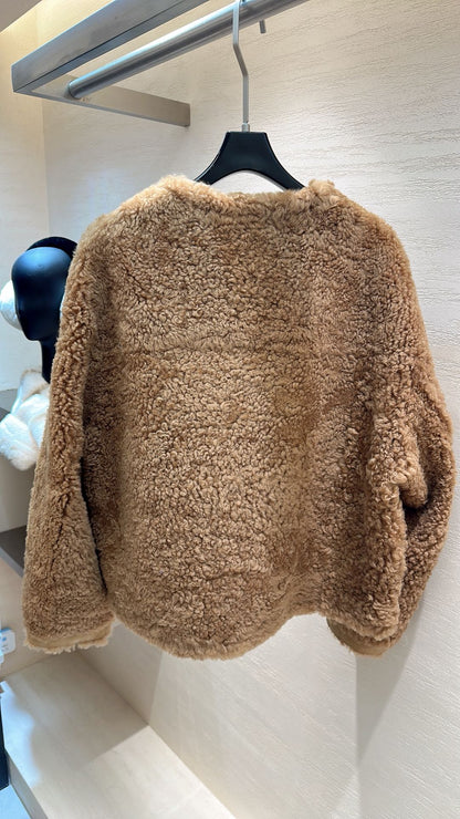 CELINE Shearling Brown Coat 333329