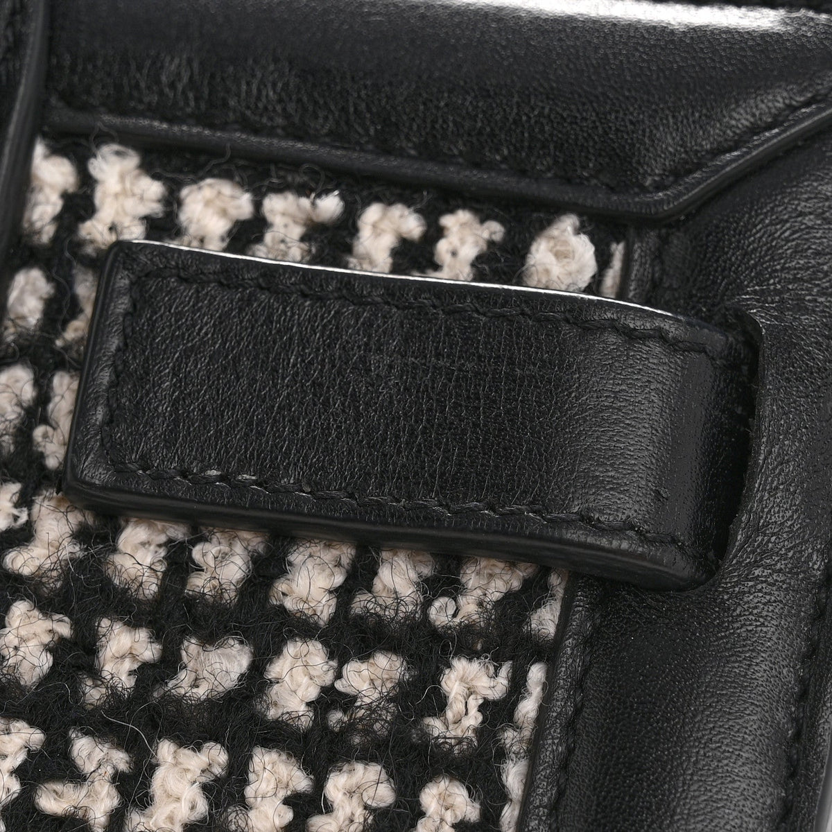 Tweed Houndstooth Nano Sac De Jour Black