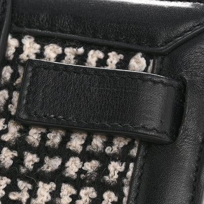 Tweed Houndstooth Nano Sac De Jour Black