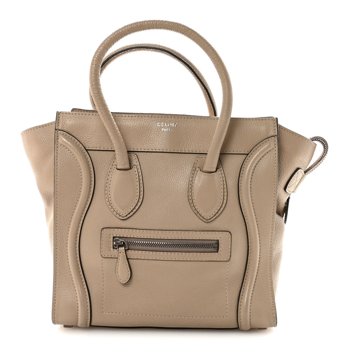 Drummed Calfskin Micro Luggage Dune