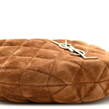 Suede Quilted Icarino Bag Cognac