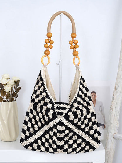 Eliana Openwork Cotton Rope Woven Bag
