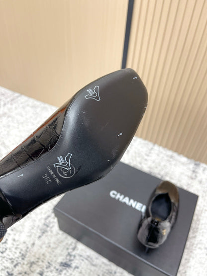 Chanel 26 Closed-Toe Slingback Black in Cowhide 591406