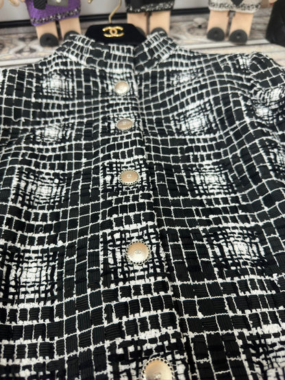 CC 25 Tweed Jacket Black Polyamide Cotton 251893