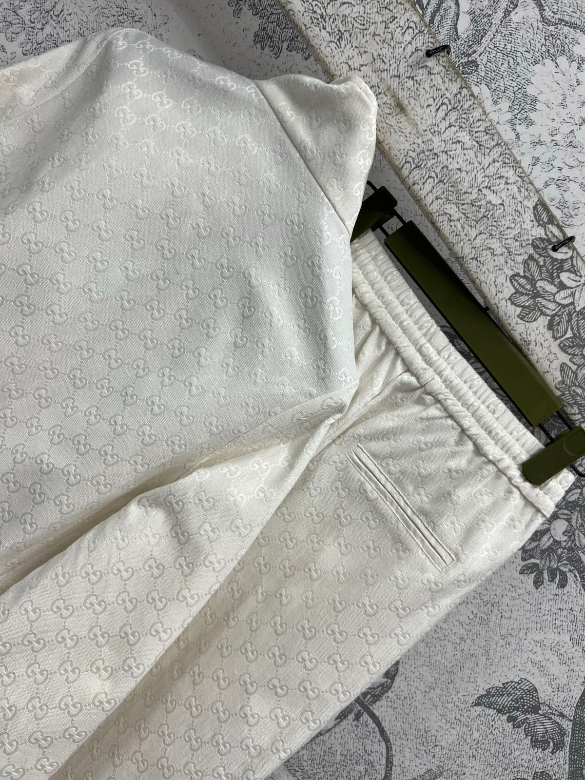 Gucci 25 Double G Denim Suit White Cotton
