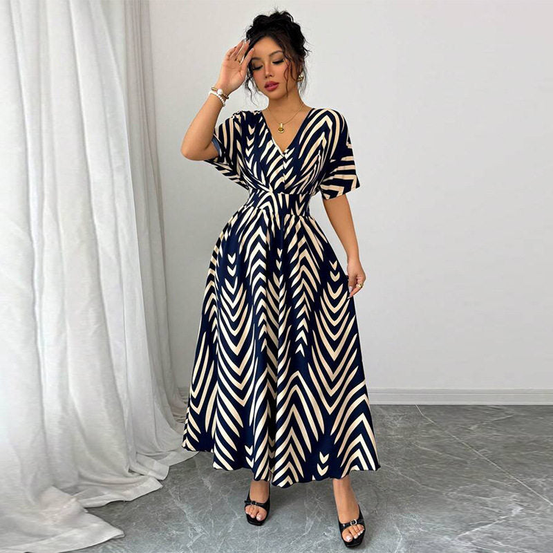Long Sleeveless Dress With Waist Tie