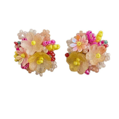 Earwish - Floral Hydrangea Earrings - Sweet &amp; Colorful
