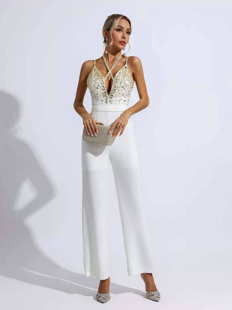 Cecilia Sequin Embellished Jumpsuit