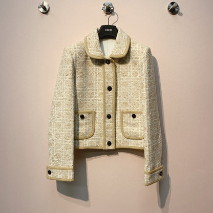 CD 25 Plaid Raglan Jacket Beige Cotton 301535