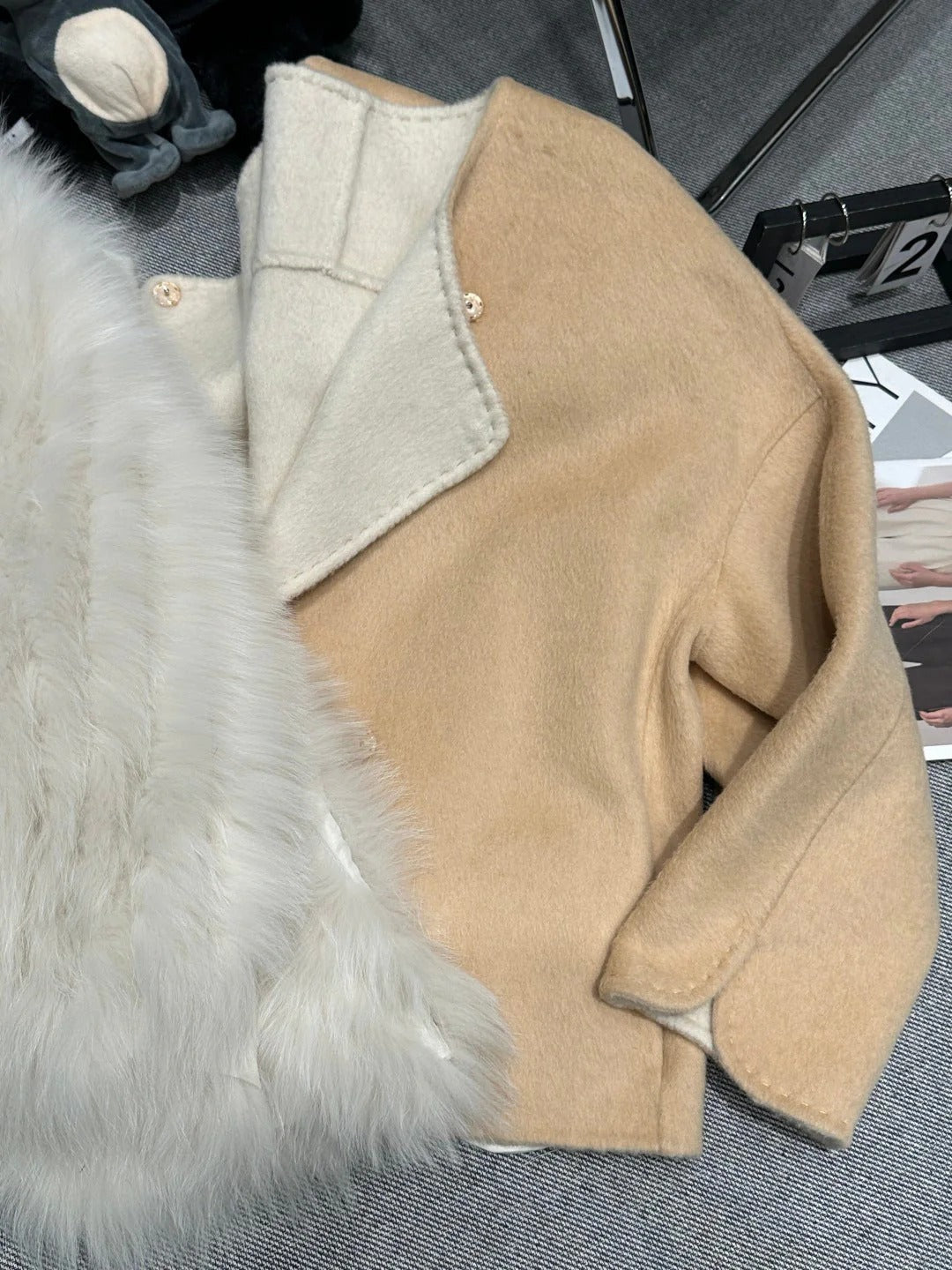 CHANEL 25S REVERSIBLE FOX FUR JACKET 591