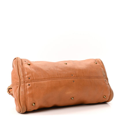 Calfskin Medium Paddington Satchel Tan