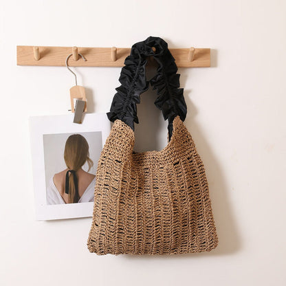 Cosbai - Ruffle Trim Crochet Sling Bag - Vintage &amp; Chic