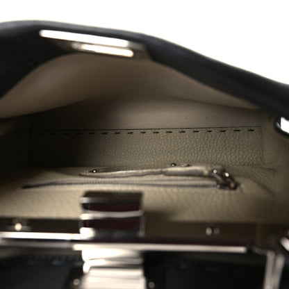 Cuoio Romano Selleria Bi-Color Mini Peekaboo Iconic Satchel Asfalto Latte