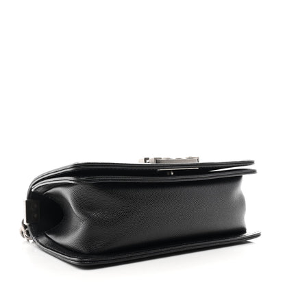 Caviar Quilted Small Boy Flap Black