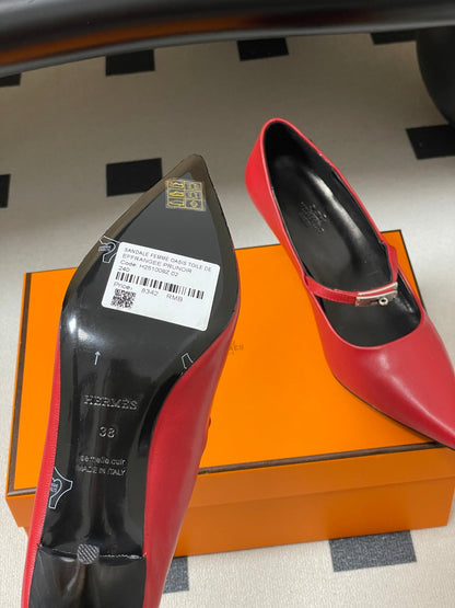 HM 26 Majeste 60 Pump Red in Calfskin 593827