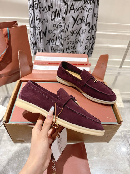 LP Summer Charms Walk Loafers Burgundy Suede 565853