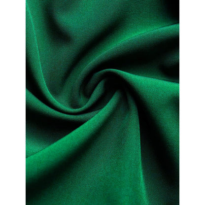 Loose Wide Leg Pleated Solid Color Tied Waist Pants Trousers