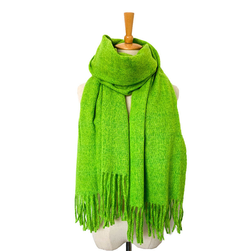 Winter Thick Warm Shawl Tassel Soft Scarf