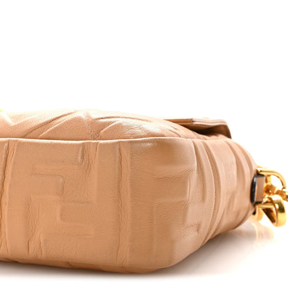 Nappa FF 1974 Embossed Baguette Miele Scuro