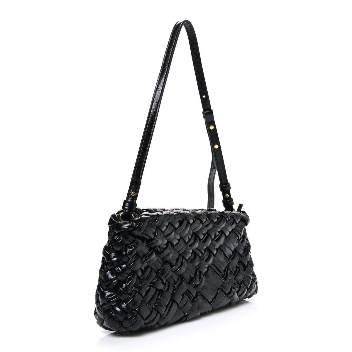 Calfskin Intrecciato Kalimero Cha-Cha Clutch Black