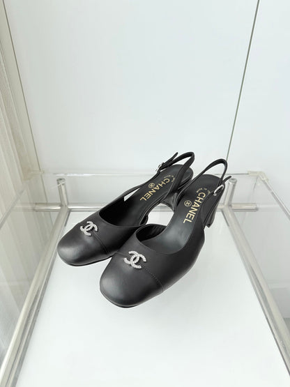Chanel 26 High Heels Black 50 in Lambskin 597329