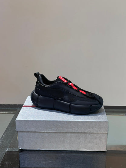 PRA AMERICA'S CUP SOFT RUBBER AND BIKE FABRIC SNEAKERS BLACK