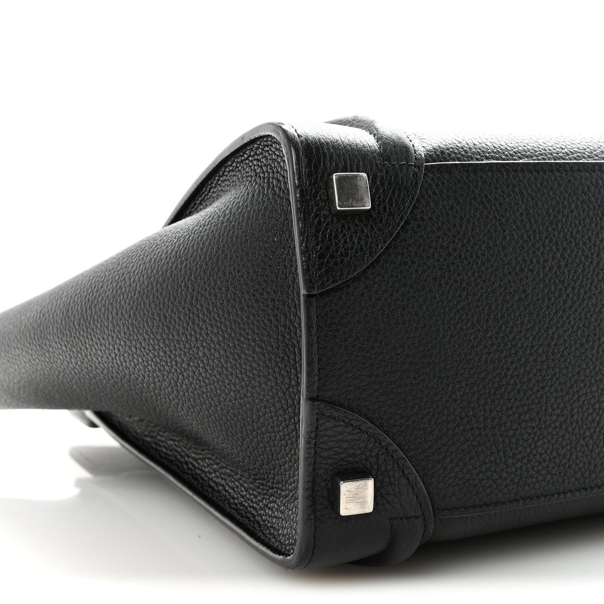 Drummed Calfskin Micro Luggage Black