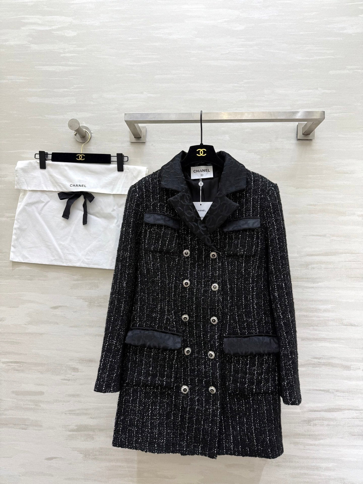 CC Jacket Black Silver Black Tweed 344806