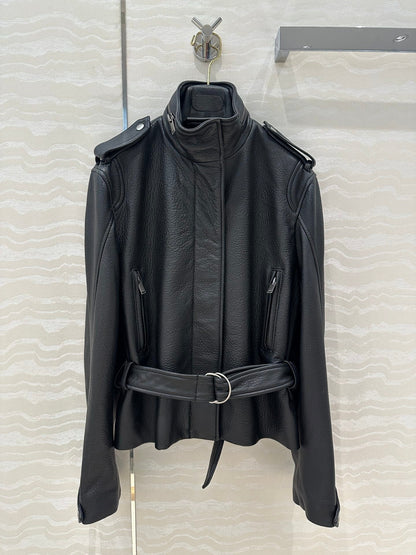 YSL Waist Jacket Black Lambskin